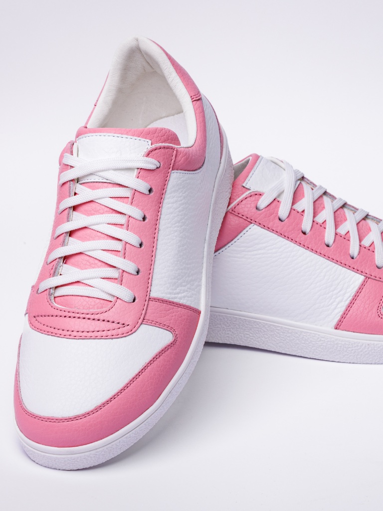 Club Shoes Relics Woman Leather Sneaker White-Pink "Miami"